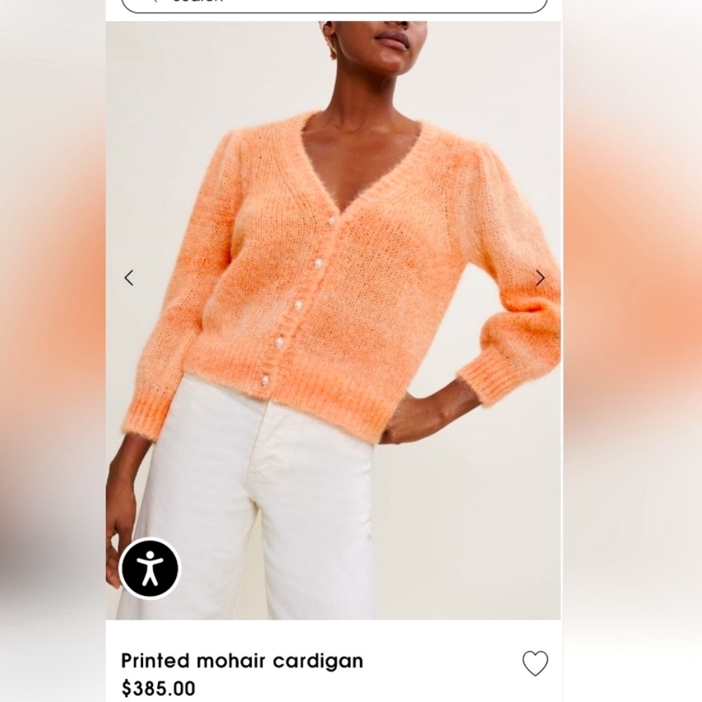 Maje Printed mohair cardigan